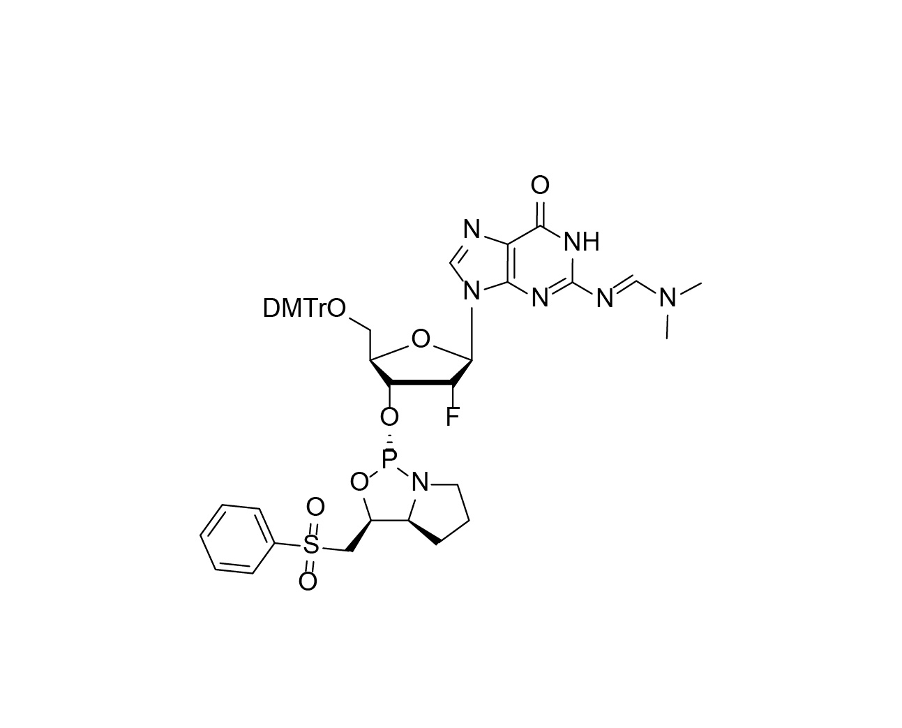 DMTr-2'-F-dG(dmf)-3'-(L)-PSM-Phosphoramidite