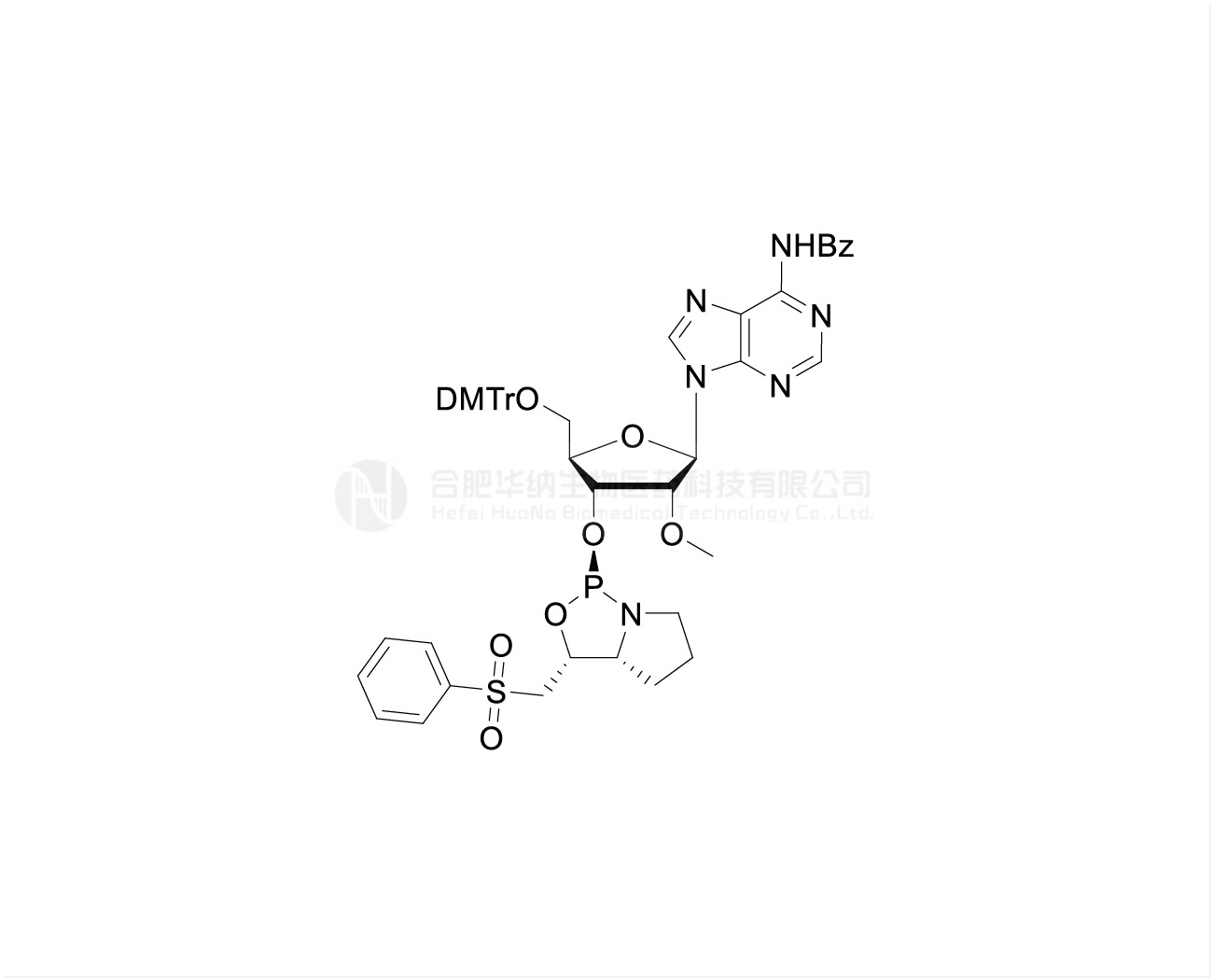 DMTr-2'-O-Me-rA(Bz)-3'-(D)-PSM-Phosphoramidite
