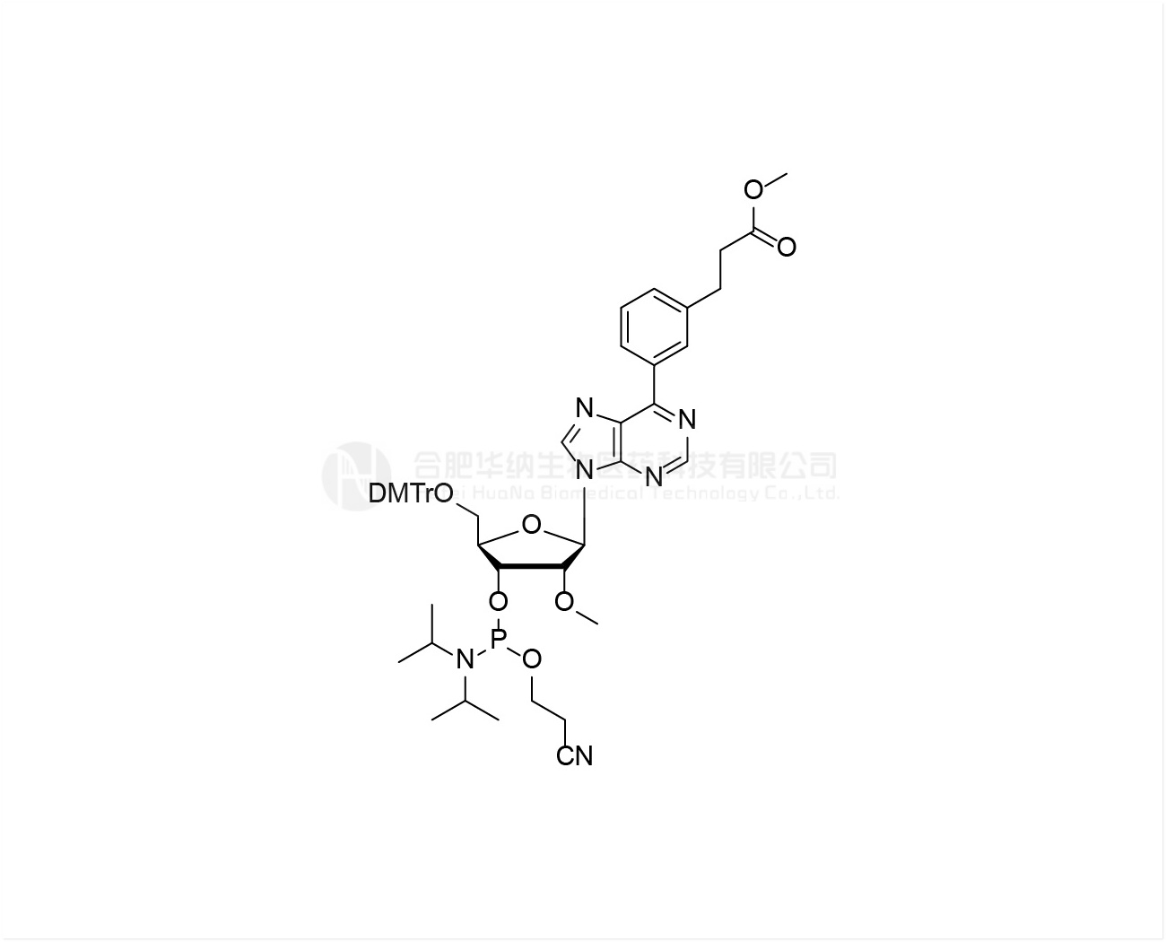 DMTr-2'-O-Me-6-Deamino-6-(m-benzenepropanoic acid methyl ester)-rA-3'-CE-Phosphoramidite
